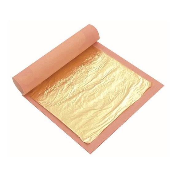 Dekorativne zlaté hárky na múčniky - 80x80 mm, 25 ks | PAVONI, ORO