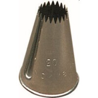 Cukrárska špička - hviezda, priemer: 8 mm - 126/8 | PAVONI, Stainless Steel Tubes