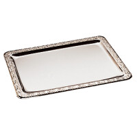 Obdĺžnikový servírovací podnos s dekoratívnym okrajom 350x240 mm | APS, Schöner Essen