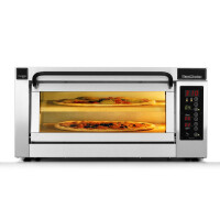 Jednokomorová pec na pizzu , delená komora, 2x pizza 50 cm, komora o rozmeroch 535x535x195 mm | PIZZA MASTER, CounterTop 551ED-1