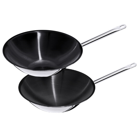 Wok 5 l z nerezovej ocele, s nepriľnavým povrchom | CONTACTO, 528/360