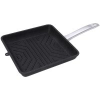 Panvica grilovacia ryhovaná 230x230 mm s titánovým povrchom | CONTACTO, 5504/230