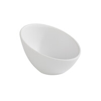 Skosená miska z melamínu Ø 10 cm, biela | APS, Zen