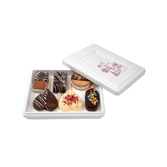 Krabička pro nanuky na drievku 27,8×22,8×5,6 cm, 100 ks | SILIKOMART, Accessori & take away