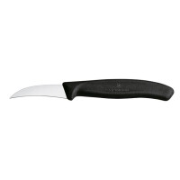 Nôž na zeleninu, zahnutý, 60 mm, čierny | VICTORINOX, Swiss Classic, 6.7503
