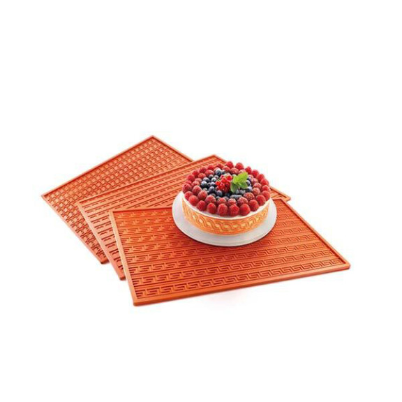 Silikónová podložka embosovaná 60x40 cm - grécky motív 3 cm | SILIKOMART, Tapis Relief 01 Bis