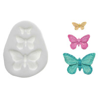 Forma na cukrovú hmotu SLK 306 - motýliky, 44x28 mm | SILIKOMART, Sugarflex Butterflies