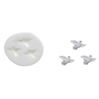 Forma na cukrovú hmotu SLK 323 - holúbky, 18x13 mm | SILIKOMART, Sugarflex Flying Birds