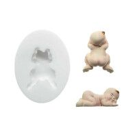 Forma na cukrovú hmotu SLK 312 - spiace dieťa, 48x35 mm | SILIKOMART, Sugarflex Sleeping Baby