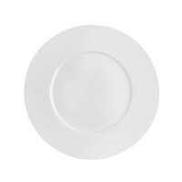 Plytký tanier z bieleho porcelánu, hladký okraj 28 cm | DEGRENNE, Collection L