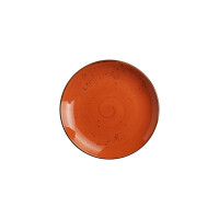 Plytký tanier z porcelánu, Ø 24 cm, oranžový | FINE DINE, Kolory Ziemi Dahlia