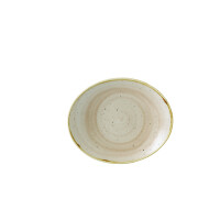 Oválny tanier béžový, ručne zdobený 19,7 cm | CHURCHILL, Stonecast Nutmeg Cream
