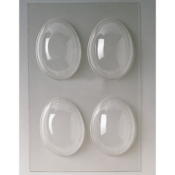 Polykarbonátová forma na polovicu čokoládového vajca- 4ks, 80x60x25 mm - SM1001 | MARTELLATO, Smooth Half Egg