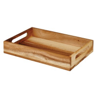 Obdĺžniková drevená bednička na servírovanie 30 x 20 cm | CHURCHILL, Stonecast Peppercorn Grey