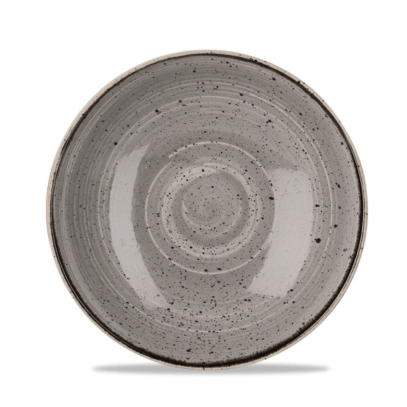 Trojúhelníková miska z porcelánu, Ø 18,5 cm | CHURCHILL, Stonecast Peppercorn Grey