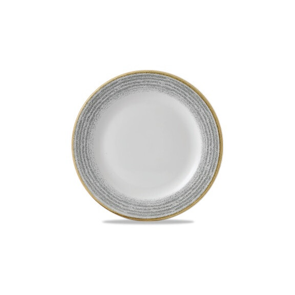 Porcelánový okrúhly tanier, bielo-sivý 261 mm | CHURCHILL, Homespun Style Stone Gray