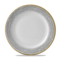 Porcelánový okrúhly tanier, bielo-sivý 210 mm | CHURCHILL, Homespun Style Stone Gray
