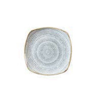 Štvorcový tanier, bielo-sivý 25,5 x 25,5 cm | CHURCHILL, Homespun Style Stone Gray