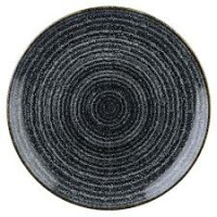 Porcelánový okrúhly tanier, grafitový 28,8 cm | CHURCHILL, Homespun Style Charcoal Black