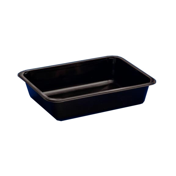 Čierny, 1 - komorový box, vhodný na zatavenie, 227x178x80 mm, 320 ks, hladký | CHEFFY, Matipack W1 623D