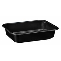 Čierny, 1 - komorový box, vhodný na zatavenie, 187x137x60 mm, 640 ks, hladký | CHEFFY, Matipack W1 603D