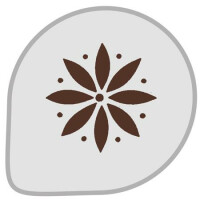 Šablóna na zdobenie dezertov, kvetina - MASK41 | MARTELLATO, PLASTIC STENCIL