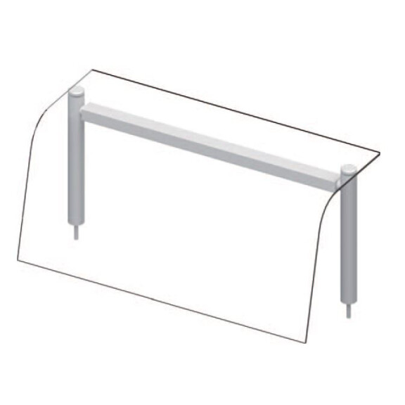Nadstavec nad stoly s osvetlením a ochranným sklom, 990x455x450 mm | STALGAST, ST 270