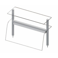 Dvojitý ohrievací Nadstavec nad stoly s ochranným sklom, 1122x455x700 mm | STALGAST, ST 272