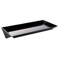 Sada jednorázových tanierov, čierne - 110 mm x 245 mm x 18 mm - ZENTR02 | MARTELLATO, MONOUSO & TAKE AWAY