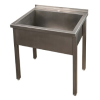 Stôl s jednokomorovou vaňou 800x600x850 mm | SPOMASZ NAKŁO, B1K-800-0-0-0