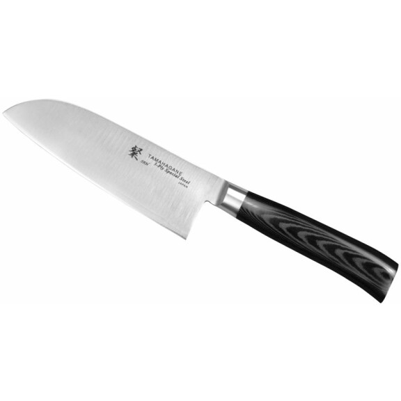 Nôž Santoku, 12 cm | TAMAHAGANE, SAN Black