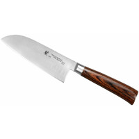 Nôž Santoku, 12 cm | TAMAHAGANE, SAN Brown