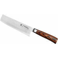 Nôž Nakiri, 18 cm | TAMAHAGANE, SAN Brown