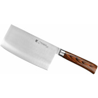 Čínský nôž- sekáčik, 18 cm | TAMAHAGANE, SAN Brown