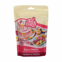 Dekoračná poleva s príchuťou malín Deco Melts 250 g, ružová | FUNCAKES, F25315