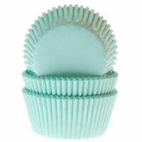 Košíčky na cupcake, priemer 5 cm, 50 ks mátová farba | HOUSE OF MARIE, HM1227
