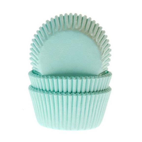 Košíčky na cupcake, priemer 5 cm, 50 ks mátová farba | HOUSE OF MARIE, HM1227