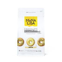 Čokoládová ryža z biele čokolády, 5 - 12 mm Vermicelli White, 1 kg balenie | MONA LISA, CHW-VR-1Z5-E0-U68