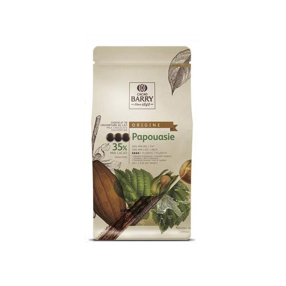 Mliečna čokoláda - kuvertura Papouasie Origine 36%, 2,5 kg balenie | CACAO BARRY, CHM-Q35PAP-E4-U70