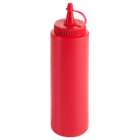 Dávkovač na omáčky polyethylenový, 0,25 l, červený | CONTACTO, 1460/252