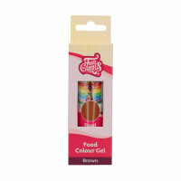 Gólové potravinárske farbivo v tube, 30 g, hnedé | FUNCAKES, F44140