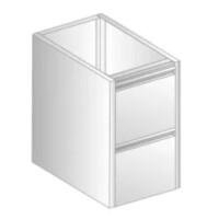 Modul s šuplíkmi z nerezovej ocele 400x585x650 mm | DORA METAL, DM-3109.1