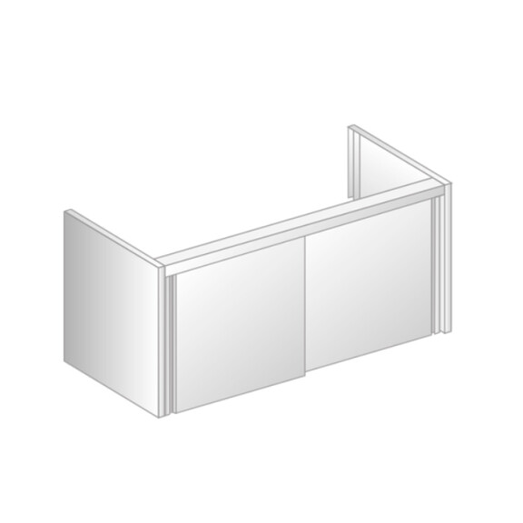 Modul s posuvnými dverami pod drez z nerezovej ocele 1200x585x650 mm | DORA METAL, DM-3211.1