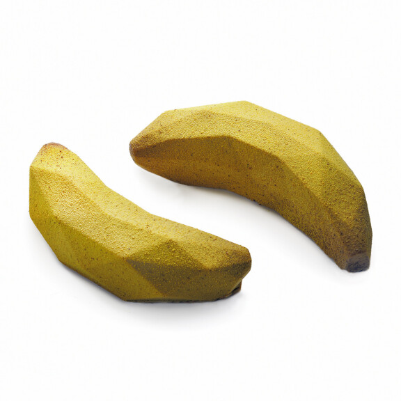 Silikónová forma na dezerty a monoporce, banán, 4x 110 ml, 100x380x50 mm | DINARA KASKO, Banana