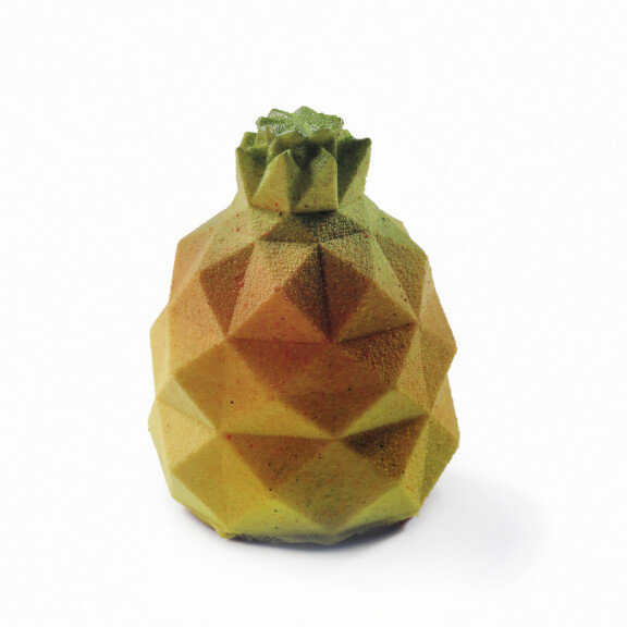 Silikónová forma na dezerty a monoporce, ananás, 4x 150 ml, 100x380x60 mm | DINARA KASKO, Pineapple