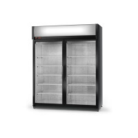 Chladiaca skriňa jednostranne presklená s krídlovými dverami, horný agregát, ventilátor, 4. tr., nerezový korpus, 1400x750x2020 mm | RAPA, SCh - S 140