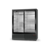 Chladiaca skriňa jednostranne presklená s posuvnými dverami, dolný agregát, 3 kl., nerezový korpus a opláštění, 1200x745x1980 mm | RAPA, SCh - SR 1200