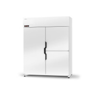 Chladiaca skriňa s krídlovými dverami, dvojkomorová, trojdverová, horný agregát, 3 kl., nerezové vnútro, 1200x730x2020 mm | RAPA, SCh - Z 1200 / 3D