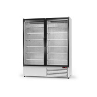 Chladiaca skriňa jednostranne presklená s krídlovými dverami, dolný agregát, ventilátor, 3 kl., nerezové vnútro, 1200x720x2000 mm | RAPA, SCh - S 1200
