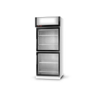 Chladiaca skriňa jednostranne presklená s krídlovými dverami, jednokomorová, dvojdverová, horný agregát, ventilátor, 4 kl., 625x750x2020 mm | RAPA, SC